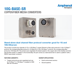 Document 10G-Base-SR Copper/Fiber Media Converters