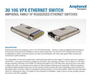 Document 3U 10G VPX Ethernet Switch Data Sheet