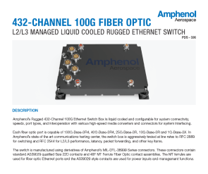 Document 432-Channel 100G Fiber Optic Ethernet Switch Data Sheet