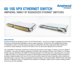 Document 6U 10G VPX Ethernet Switch