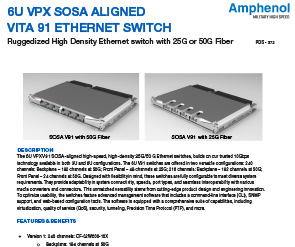 Document 6U VPX SOSA ALIGNEDVITA 91 ETHERNET SWITCH Datasheet