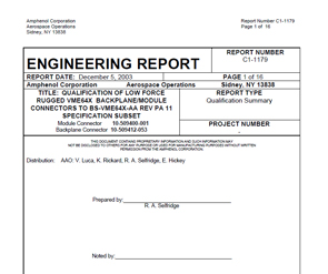 Document Ruggedized VME 64x Qualification Report