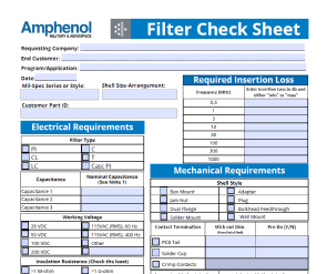 Document Filter Check Sheet