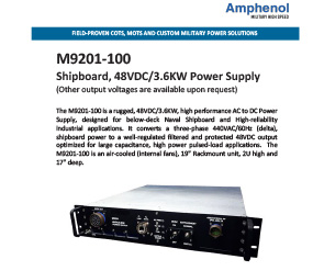 Document M9201 Series Datasheet