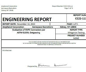 Document Outgassing Test Report