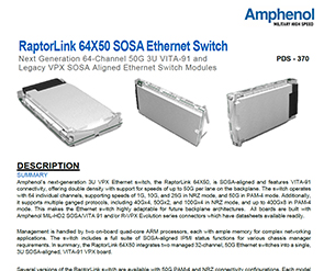 Document RaptorLink 64X50 SOSA Ethernet Switch