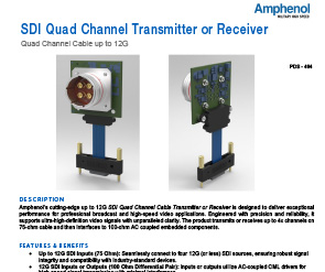 Document SDI Quad Channel Transmitter or Receiver Datasheet