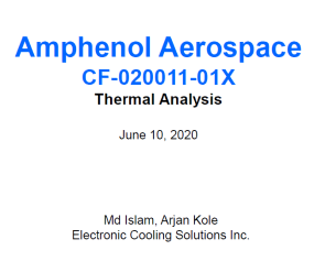 Document Thermal Analysis for 6U VPX 48 - Channel Ethernet Switch