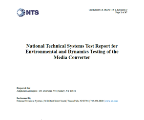 Document Two-Channel Fiber to Copper Media Converter Test Report